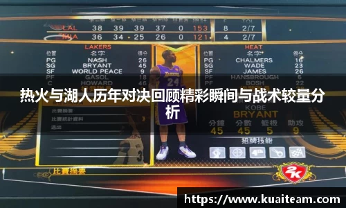 热火与湖人历年对决回顾精彩瞬间与战术较量分析